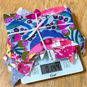 Pink and Purple 100% Cotton Fabric Scraps Bundle